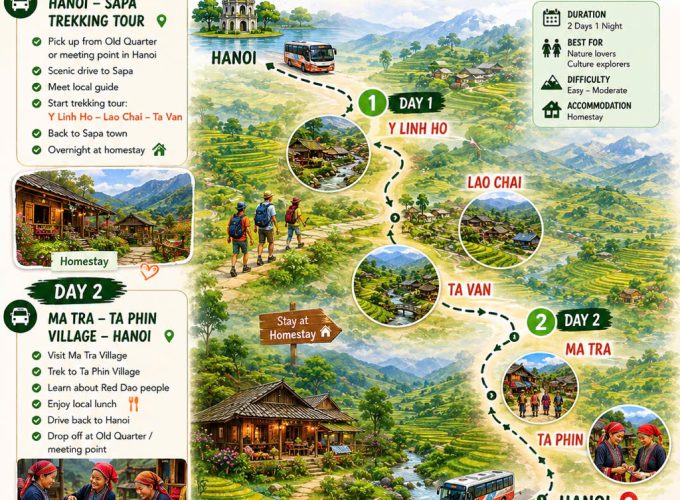 🏔️ Sapa Tour by Bus – 2 Days 1 Night in 3-Star Hotel