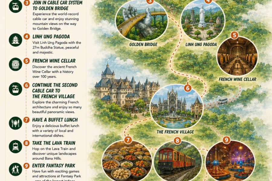 Ba Na Hills & Golden Bridge Full-Day Tour