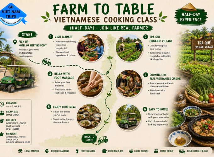 Hoi An Cooking Class with Local Market & Farming Experience