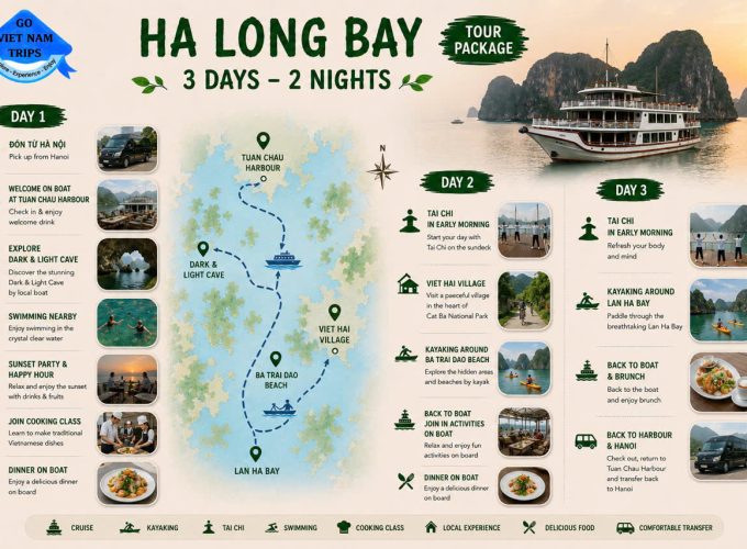 Aspira Cruise 3 Days 2 Nights – Ha Long Bay & Lan Ha Bay Luxury Journey