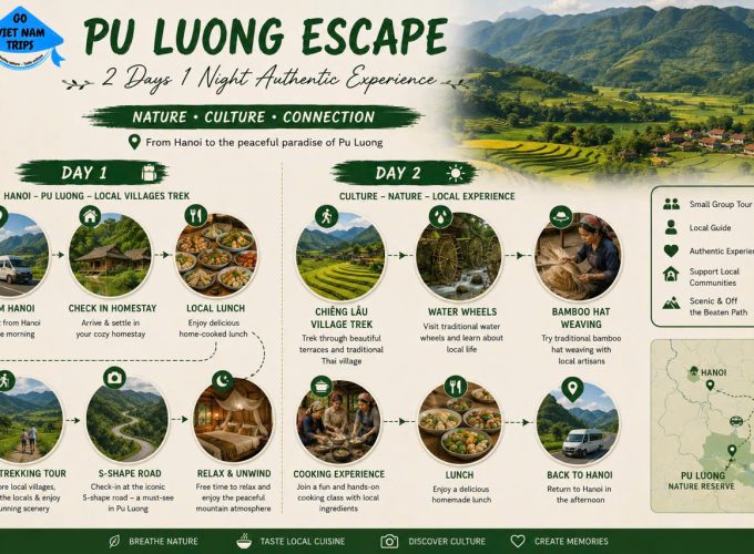 Pu Luong Best Highlights – 2 Days 1 Night