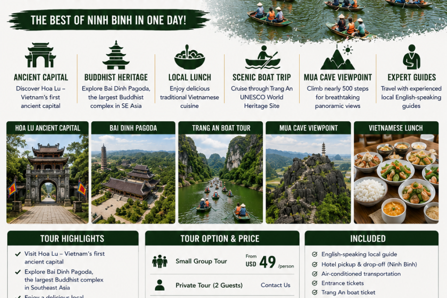 Ninh Binh Highlights Day Tour